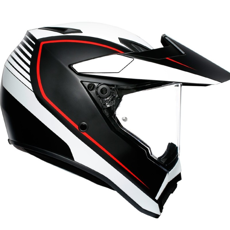 CASCO AGV AX9 PACIFIC ROAD NEGRO/ROJO