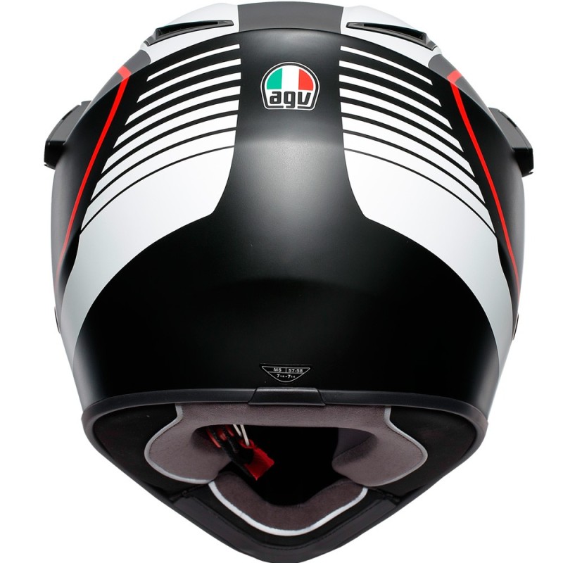 CASCO AGV AX9 PACIFIC ROAD NEGRO/ROJO
