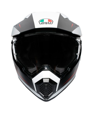 CASCO AGV AX9 PACIFIC ROAD NEGRO/ROJO