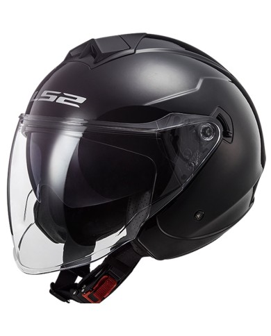 CASCO LS2 TWISTER II NEGRO BRILLO