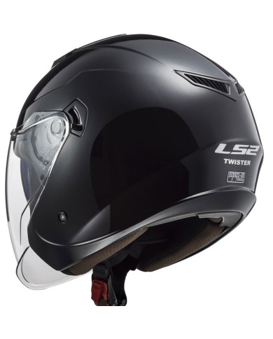 CASCO LS2 TWISTER II NEGRO BRILLO