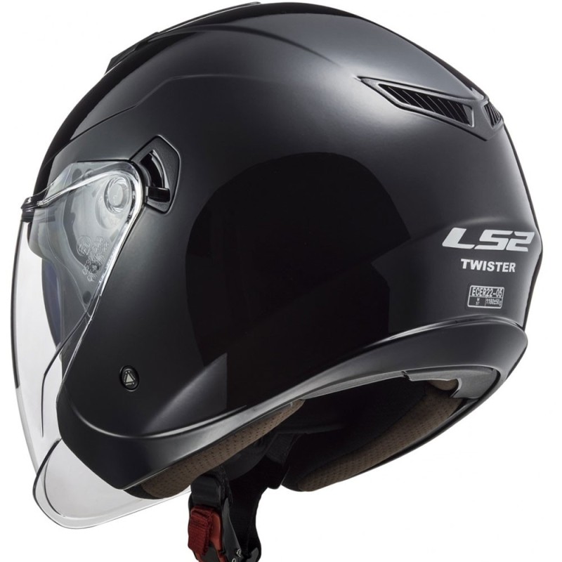 CASCO LS2 TWISTER II NEGRO BRILLO