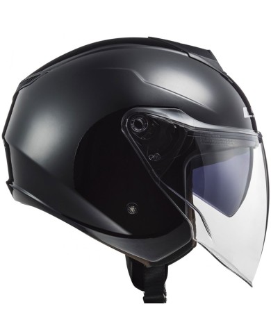 CASCO LS2 TWISTER II NEGRO BRILLO