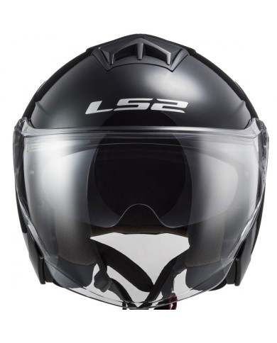 CASCO LS2 TWISTER II NEGRO BRILLO