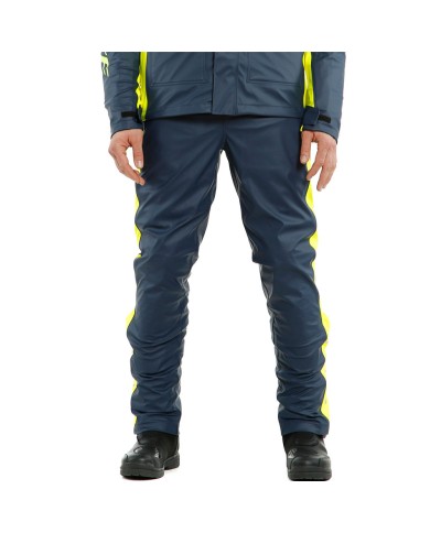 PANTALONES DANESE IMPERMEABLES STORM 2 UNISEX BLACK-IRIS/AMARILLO FLUOR