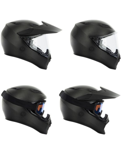 CASCO AGV AX9 PACIFIC ROAD NEGRO/ROJO
