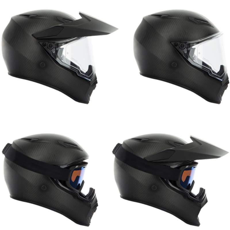 CASCO AGV AX9 PACIFIC ROAD NEGRO/ROJO