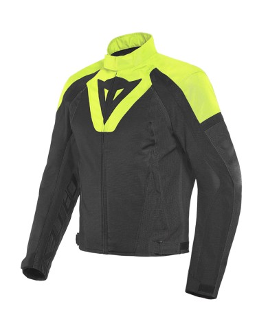 CHAQUETA DAINESE LEVANTE AIR TEX NEGRO/AMARILLO FLUOR