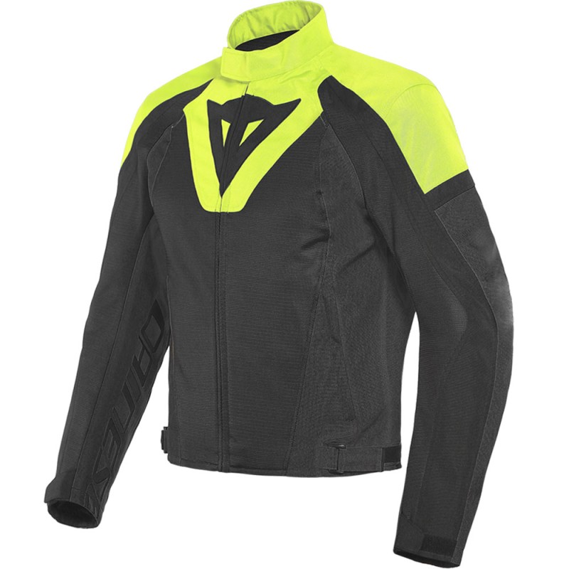 CHAQUETA DAINESE LEVANTE AIR TEX NEGRO/AMARILLO FLUOR