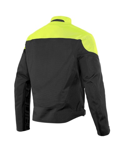 CHAQUETA DAINESE LEVANTE AIR TEX NEGRO/AMARILLO FLUOR