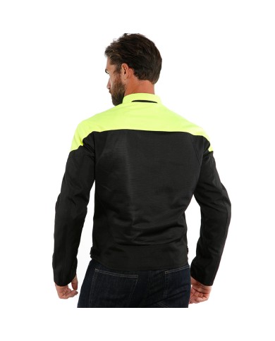 CHAQUETA DAINESE LEVANTE AIR TEX NEGRO/AMARILLO FLUOR