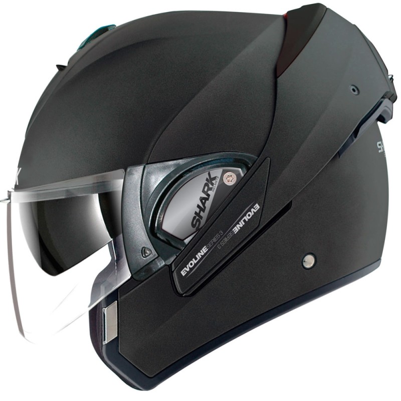 CASCO SHARK EVOLINE SERIE-3 NEGRO MATE