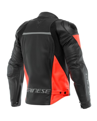 CHAQUETA DAINESE RACING 4 NEGRO/ROJO FLUOR
