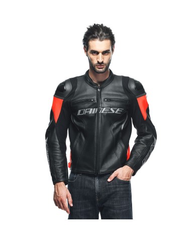 CHAQUETA DAINESE RACING 4 NEGRO/ROJO FLUOR