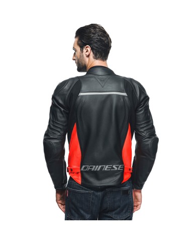 CHAQUETA DAINESE RACING 4 NEGRO/ROJO FLUOR