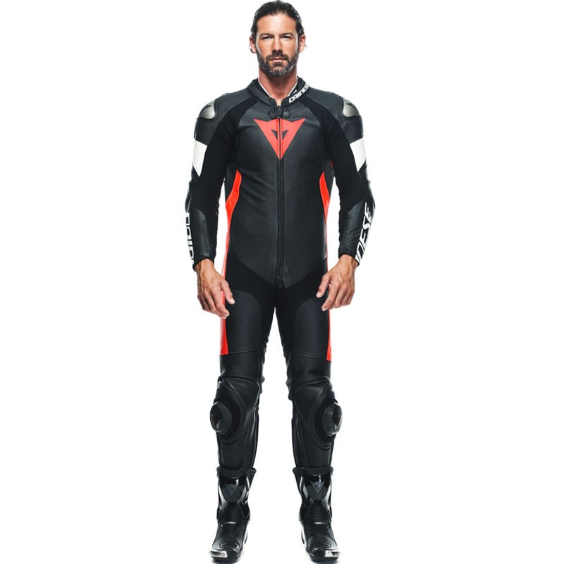 MONO DAINESE TOSA PROFESIONAL NEGRO/ROJO FLUOR