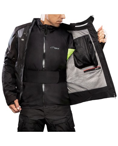 CHAQUETA ALPINESTARS HALO DRYSTAR KHAKI/SAND/YELLOW FLUO 
