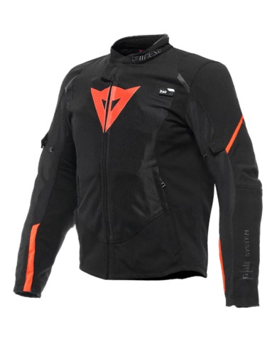 CHAQUETA DAINESE SMART JACKET LS SPORT BLACK/FLUO-RED