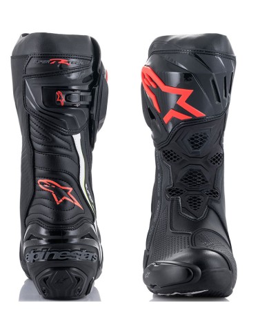 BOTAS ALPINESTARS SUPERTECH R 2023 BLACK/WHITE/RED FLUO