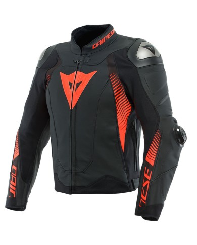 CHAQUETA DAINESE SUPER SPEED 4 BLACK-MATT/FLUO-RED