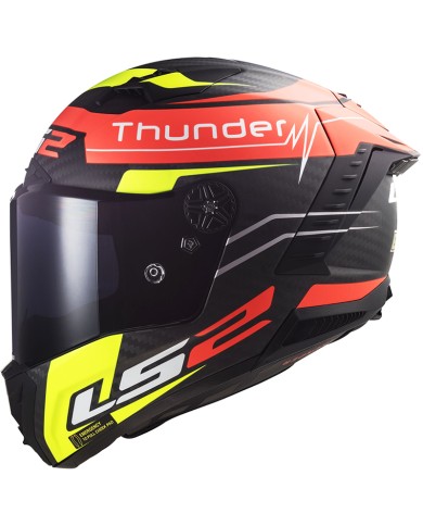 CASCO LS2 THUNDER CARBON BLACK ATTACK ECE 22.06