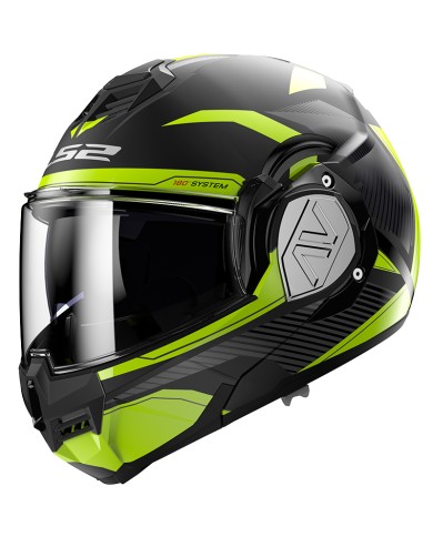 CASCO LS2 ADVANT MODULAR REVO NEGRO MATE/AMARILLO FLUOR