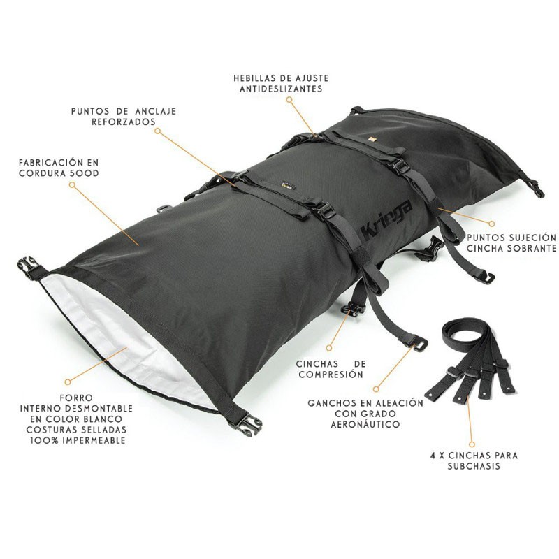 BOLSA DE EQUIPAJE KRIEGA ROLLPACK 40L CAQUI