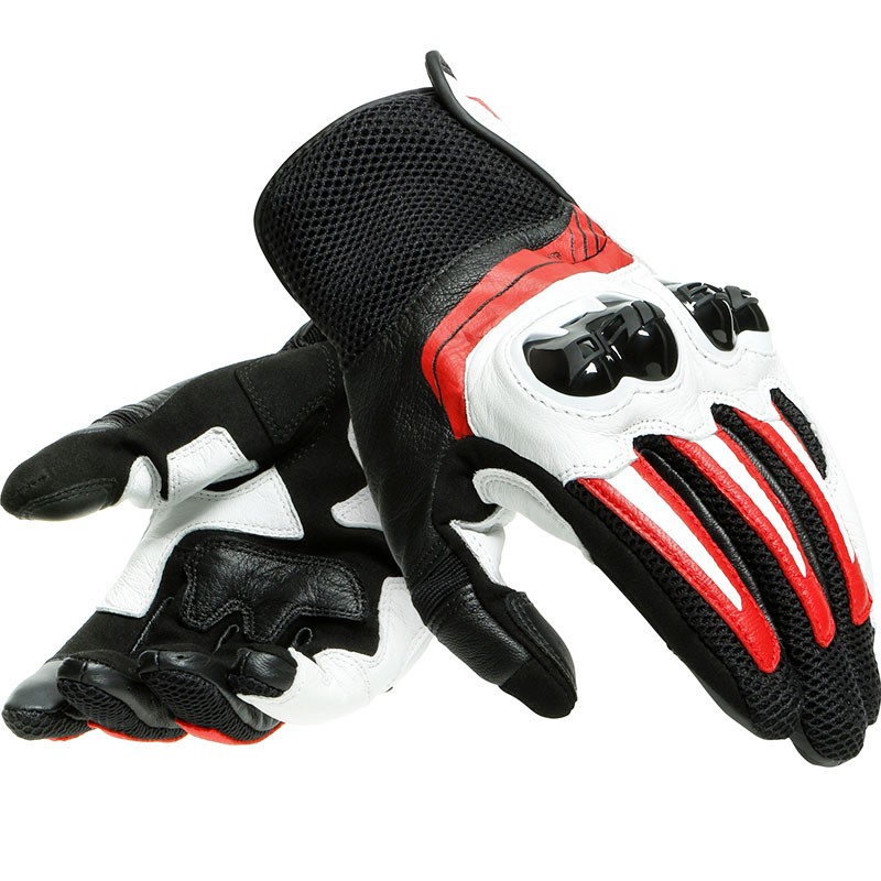 GUANTES DAINESE MIG 3 NEGRO/BLANCO/LAVA-ROJO