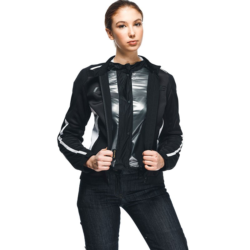 CHAQUETA DAINESE HYDRAFLUX 2 AIR D-DRY LADY BLACK/WHITE