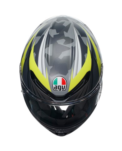 CASCO AGV K6 S EXCITE MATT CAMO/YELLOW FLUO