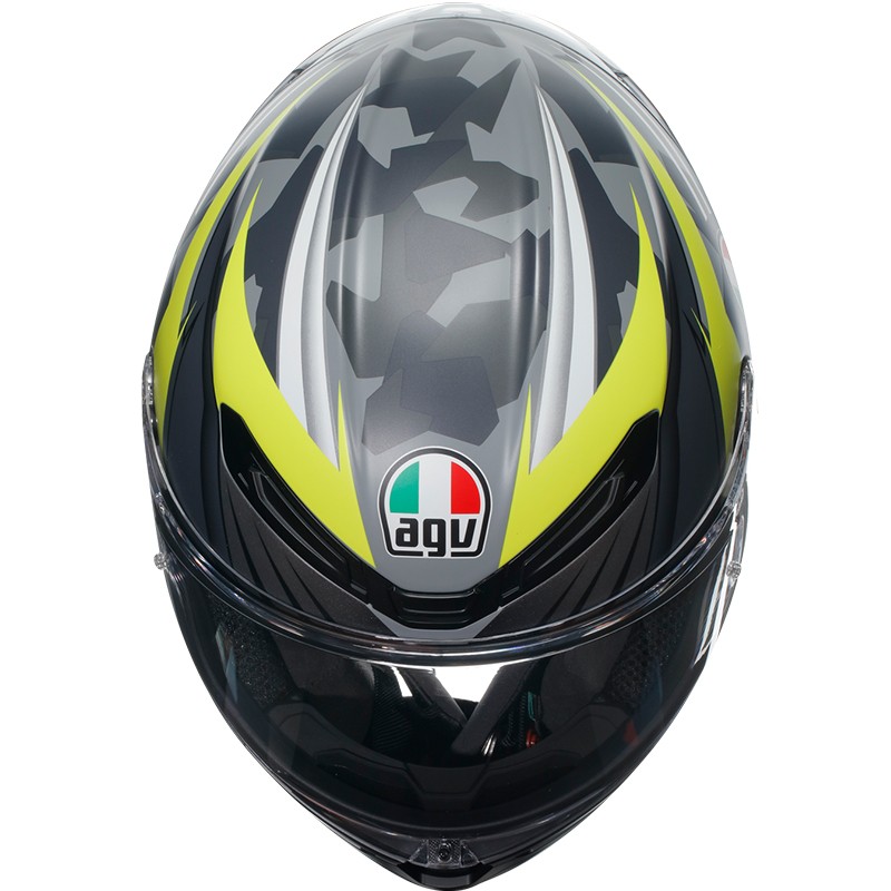 CASCO AGV K6 S EXCITE MATT CAMO/YELLOW FLUO