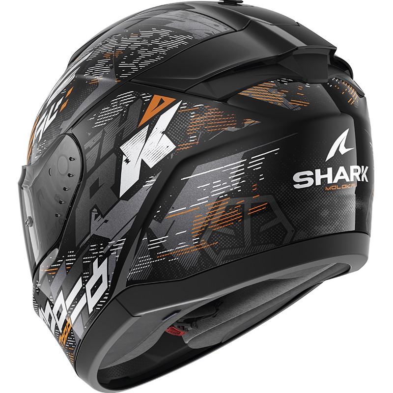 CASCO SHARK RIDILL 2 MOLOKAI BLACK/SILVER/ORANGE KSO