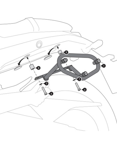 KIT DE FIJACION MALETAS LATERALES Y ALFORJAS SW-MOTECH SLC IZQUIERDO BENELLI HTA.19.044.10000