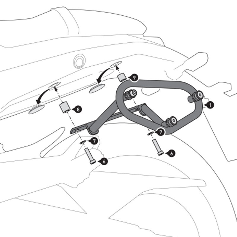 KIT DE FIJACION MALETAS LATERALES Y ALFORJAS SW-MOTECH SLC IZQUIERDO BENELLI HTA.19.044.10000