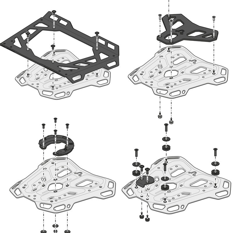 KIT DE FIJACIÓN POSTERIOR SW-MOTECH ADVENTURE-RACK MOTO MORINI GPT.23.017.19000/B