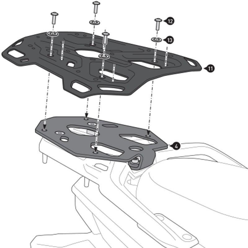 KIT DE FIJACIÓN POSTERIOR SW-MOTECH ADVENTURE-RACK VOGE GPT.02.049.19000/B
