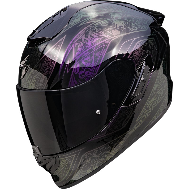 CASCO SCORPION EXO-1400 EVO II AIR FANTASY BLACK-CHAMELEON