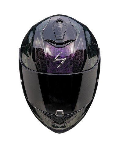 CASCO SCORPION EXO-1400 EVO II AIR FANTASY BLACK-CHAMELEON
