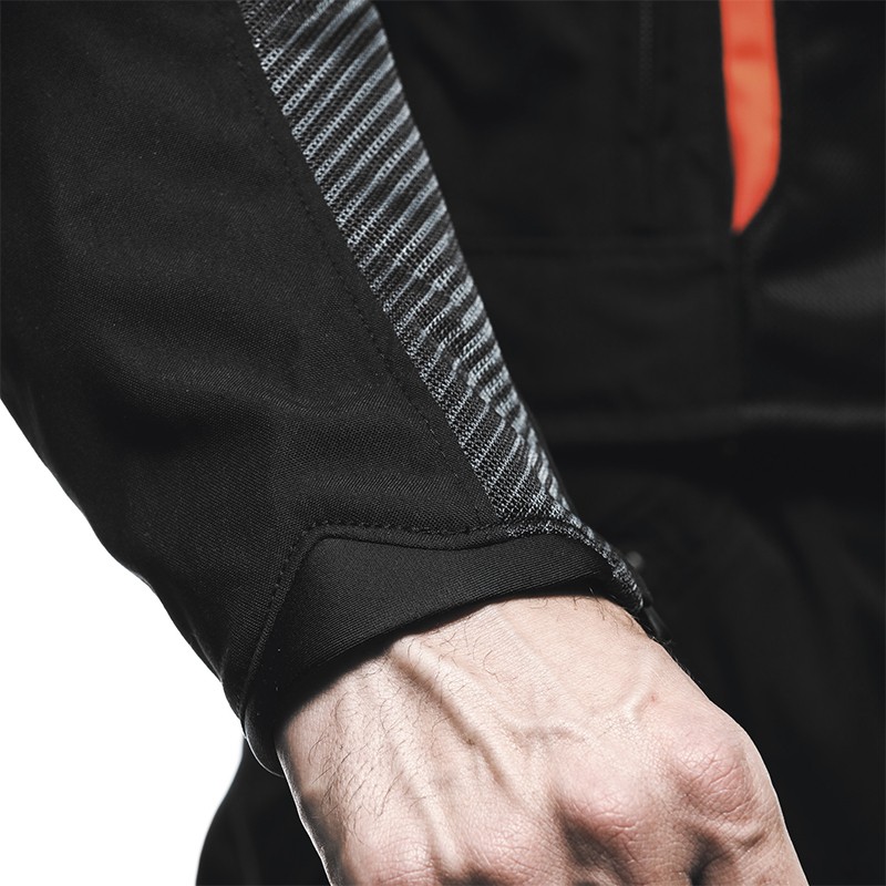 CHAQUETA DAINESE AIR-FRAME 3 TEX NEGRO/ROJO-FLUOR