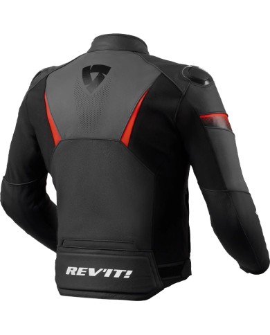 CHAQUETA REVIT ARGON 2 NEGRO/ROJO-FLUOR