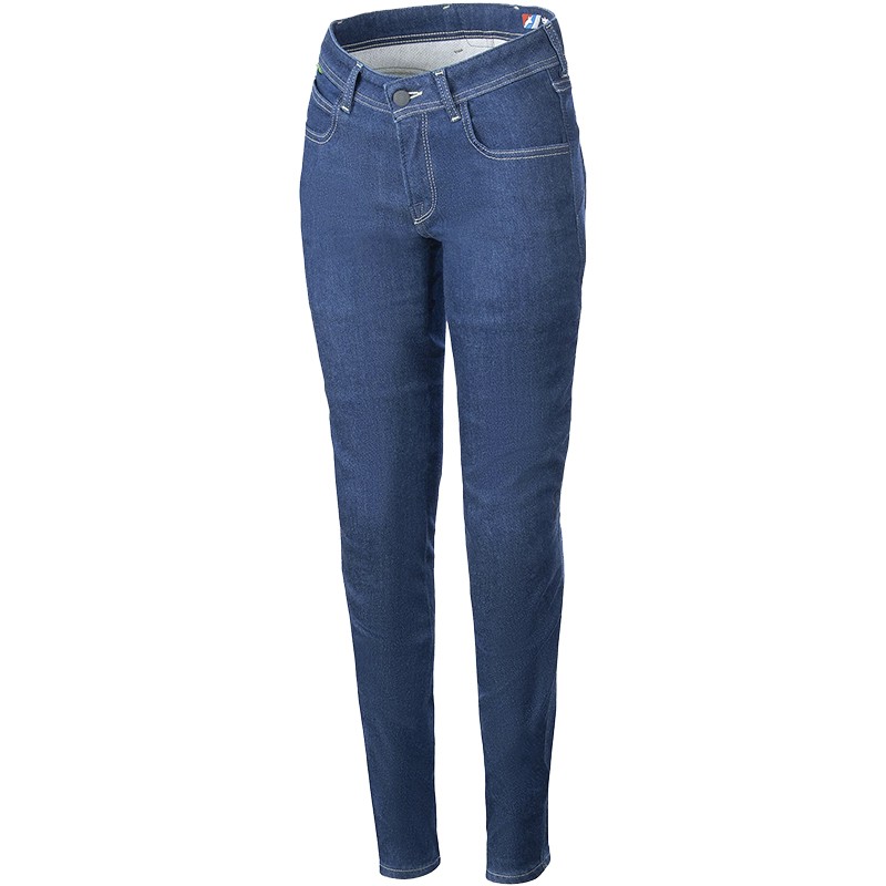 PANTALONES VAQUEROS ALPINESTARS DAISY V3 LADY RIDING RINSE BLUE
