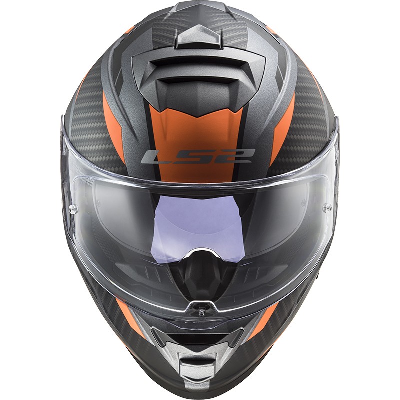 CASCO LS2 STORM II RACER TITANIO MATE/NARANJA