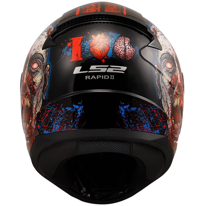 CASCO LS2 RAPID II ZOMBIE BLACK/RED