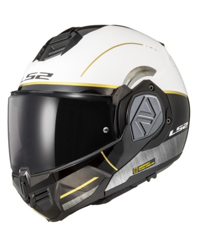 CASCO LS2 ADVANT MODULAR IRON MATT/WHITE/BLACK JEANS