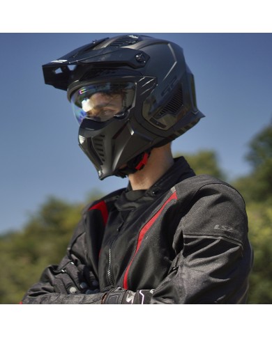CASCO LS2 DRIFTER DEVOR MATT/SILVER/TITANIUM/RED