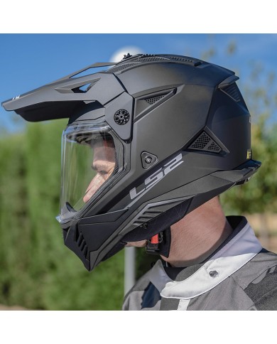 CASCO LS2 PIONEER II NAMIB MATT GREY/YELLOW FLUO