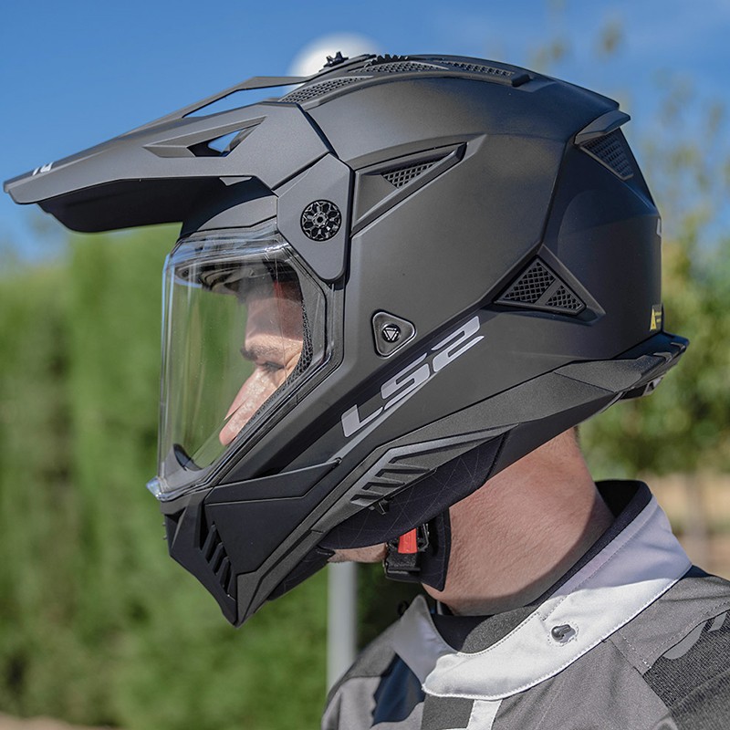 CASCO LS2 PIONEER II NAMIB MATT GREY/YELLOW FLUO