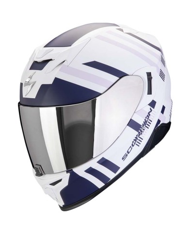 CASCO SCORPION EXO-520 EVO AIR BANSHEE BLANCO MATE/AZUL