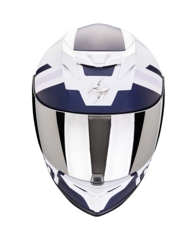 CASCO SCORPION EXO-520 EVO AIR BANSHEE BLANCO MATE/AZUL