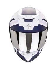 CASCO SCORPION EXO-520 EVO AIR BANSHEE BLANCO MATE/AZUL